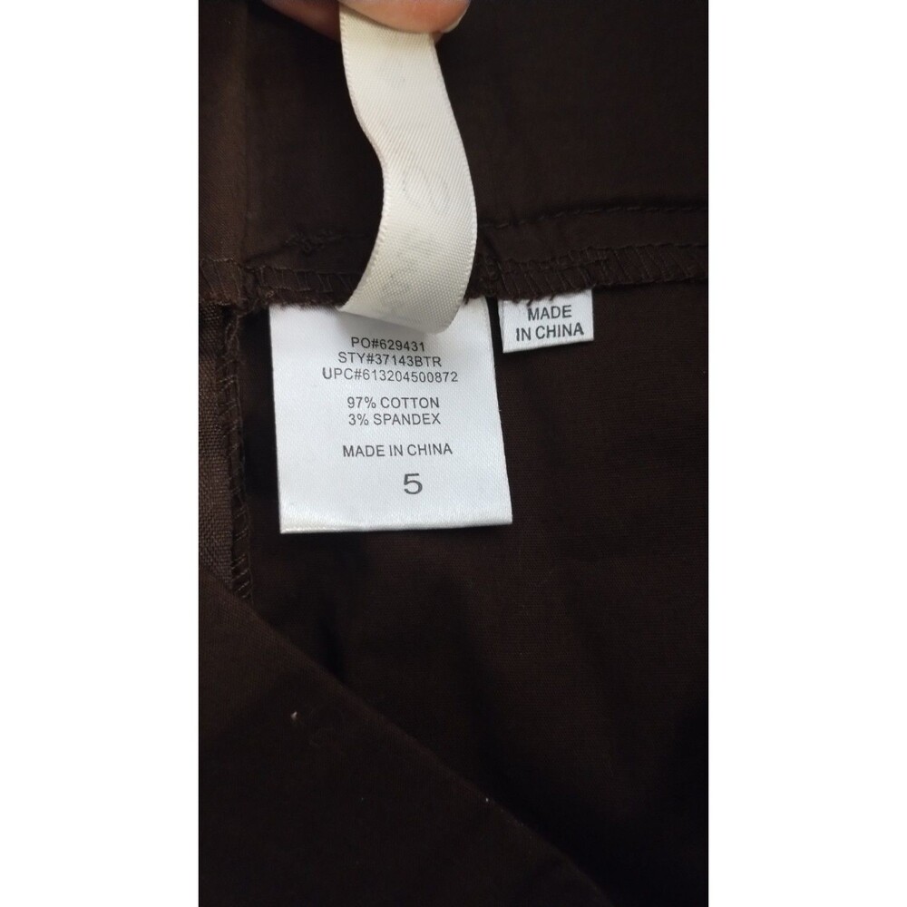 Heart Soul Skirt Woman's Size 5 Embroidered Brown Pink Floral Cotton - Picture 9 of 9